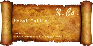 Makai Csilla névjegykártya
