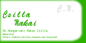 csilla makai business card